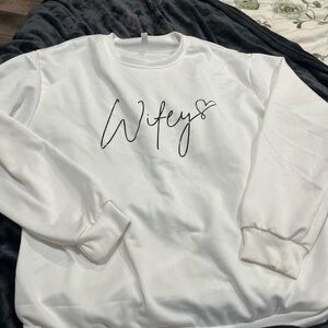White 'Wifey' Sweater